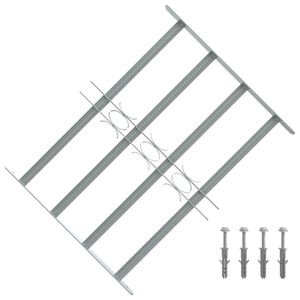 vidaXL Window grilles 500-650 mm Galvanized Steel Silver