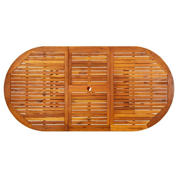vidaXL Garden Table 200x100x75 cm Solid Acacia Wood