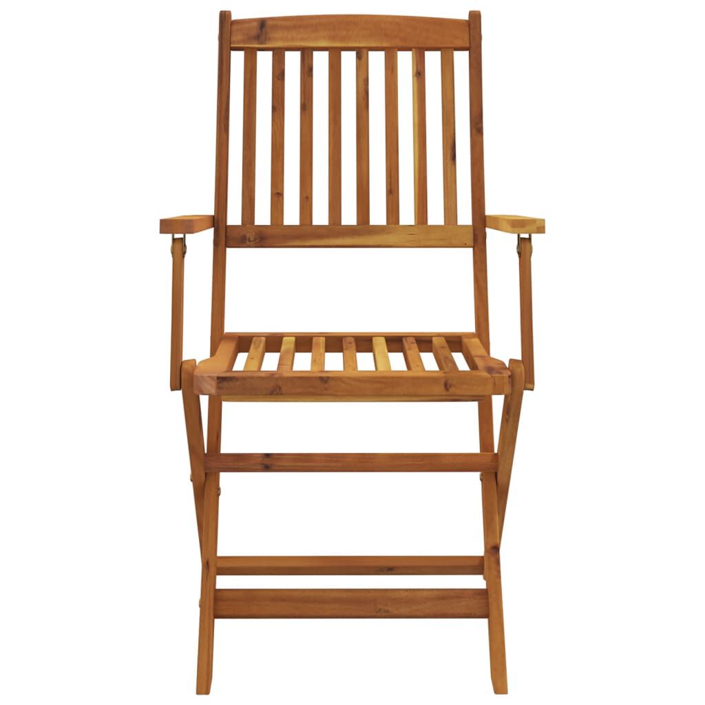 vidaXL 9 Piece Folding Garden Dining Set Solid Acacia Wood