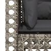 vidaXL Garden Sofas Corner with Cushions 2 pcs Grey Poly Rattan