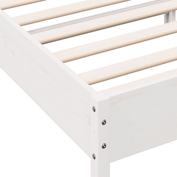 vidaXL Bed Frame without Mattress White 90x200 cm Solid Wood Pine