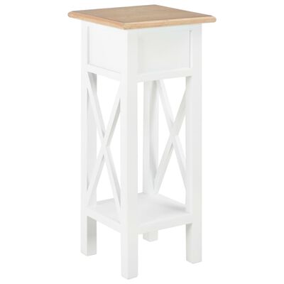 vidaXL Side Table White 27x27x65.5 cm Wood