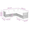 vidaXL 5 Piece Garden Sofa Set with Cushions Grey Poly Rattan