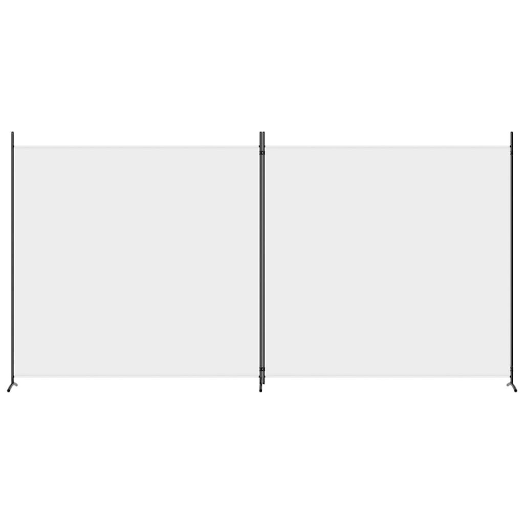 vidaXL 2-Panel Room Divider White 348x180 cm Fabric