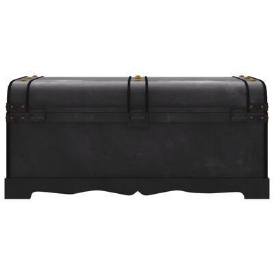 vidaXL Wooden Treasure Chest Large Black