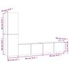 vidaXL 4 Piece TV Cabinet Set Black Engineered Wood