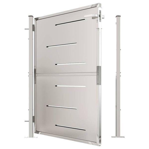 vidaXL Garden Gate 100x120 cm Stainless Steel