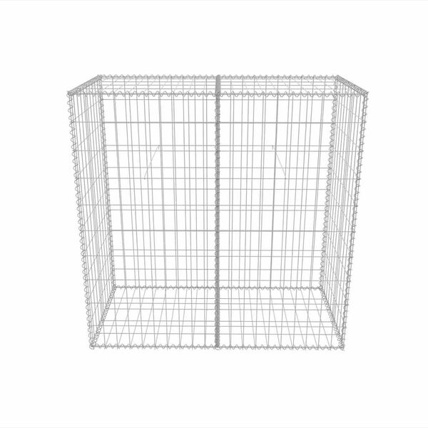 vidaXL Gabion Basket Galvanised Steel 100x50x100 cm