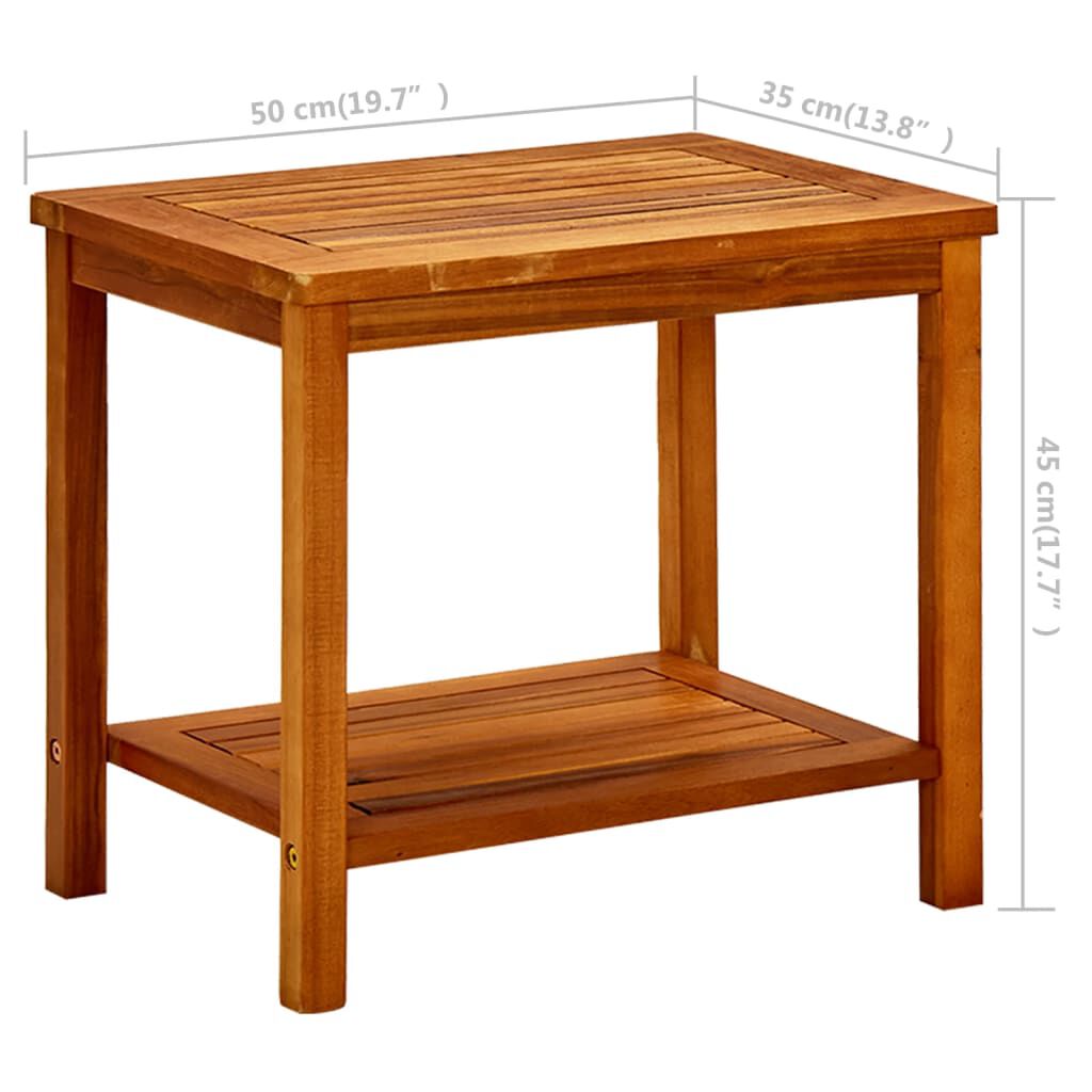vidaXL Coffee Table 50x35x45 cm Solid Acacia Wood