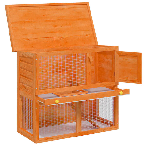 vidaXL Outdoor Rabbit Hutch Small Pet Cage 1 Door Wood