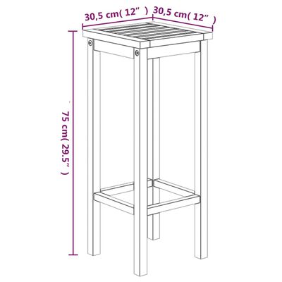 vidaXL 7 Piece Garden Bar Set Solid Wood Acacia