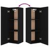 vidaXL 4 Piece TV Cabinet Set Black Engineered Wood