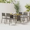 vidaXL 5 Piece Outdoor Dining Set Poly Rattan Grey