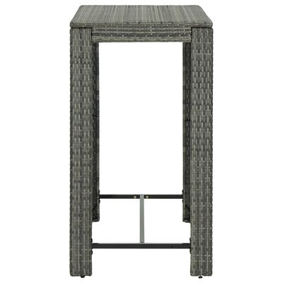 vidaXL Garden Bar Table Grey 100x60.5x110.5 cm Poly Rattan, grey vidaXL Garden Bar Table Grey 100x60.5x110.5 cm Poly Rattan