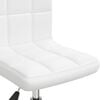 vidaXL Swivel Dining Chair White Faux Leather