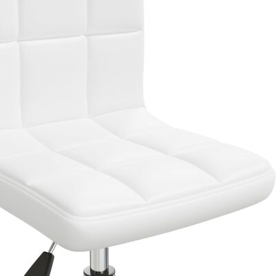 vidaXL Swivel Dining Chair White Faux Leather, white vidaXL Swivel Dining Chair White Faux Leather