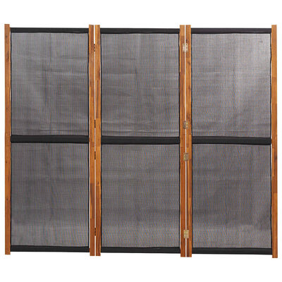 vidaXL 3-Panel Room Divider Black 210x180 cm