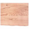 vidaXL Wall Shelf Light Brown 60x50x(2-4) cm Treated Solid Wood Oak