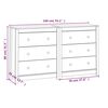 vidaXL Sideboard 140x35x80 cm Solid Wood Pine