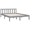 vidaXL Bed Frame without Mattress Grey Solid Wood 120x200 cm
