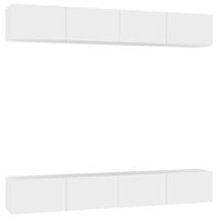 vidaXL TV Cabinets 4 pcs White 100x30x30 cm Engineered Wood