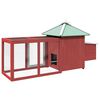 vidaXL Chicken Coop with Nest Box Red 190x72x102 cm Solid Firwood
