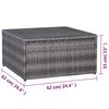 vidaXL 8 Piece Garden Lounge Set with Cushions Poly Rattan Grey