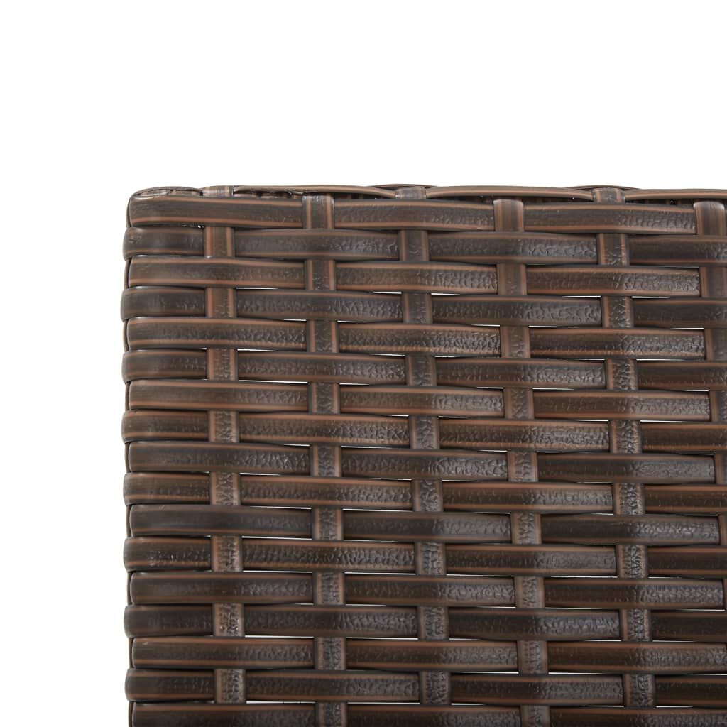 vidaXL Garden Bench with Cushions 176 cm Brown Poly Rattan