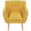 vidaXL Armchair Yellow Fabric