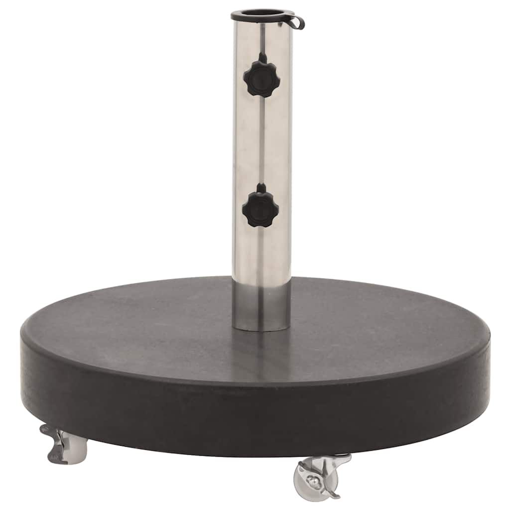 vidaXL Parasol Base Granite 30 kg Round Black