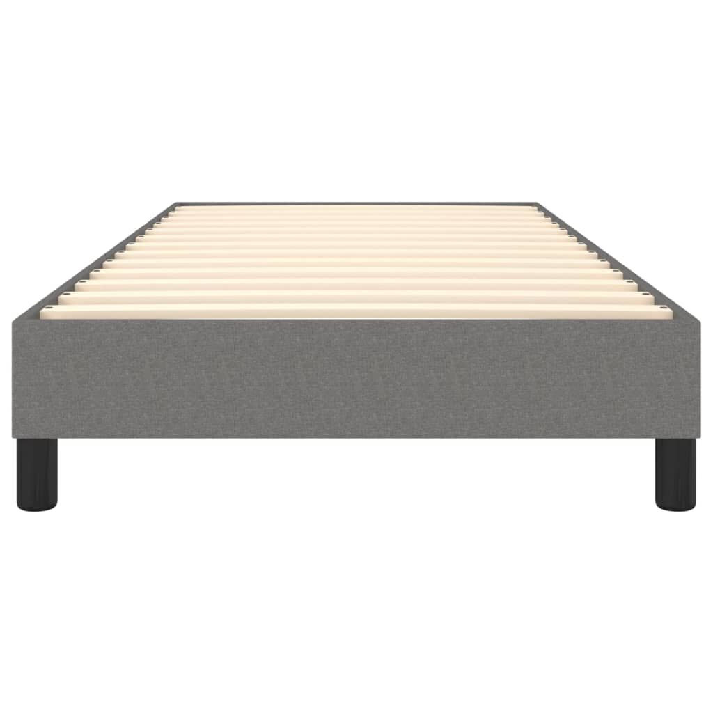 vidaXL Bed Frame without Mattress Dark Grey 90x200 cm Fabric