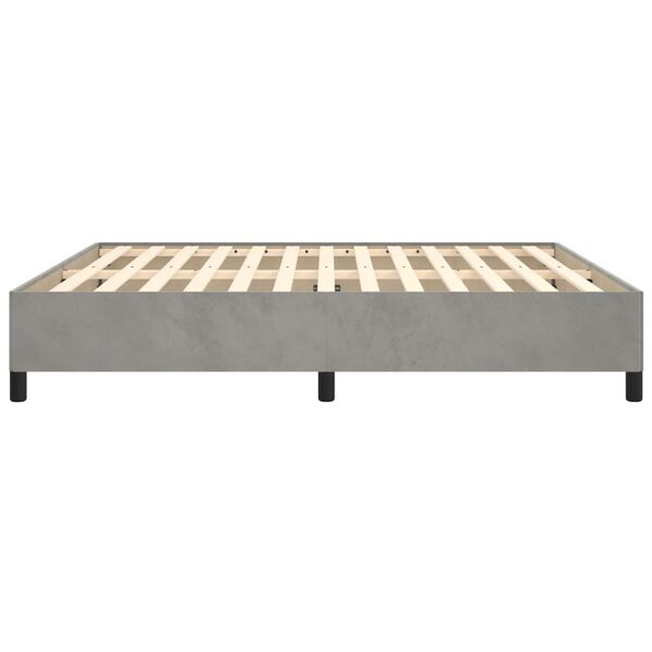 vidaXL Bed Frame without Mattress Light Grey 180x200 cm Super King Velvet