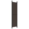 vidaXL 6-Panel Room Divider Brown 300x220 cm Fabric