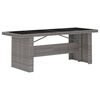 vidaXL 11 Piece Outdoor Dining Set with Cushions Poly Rattan Grey