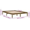 vidaXL Bed Frame without Mattress Honey Brown Solid Wood 120x200 cm