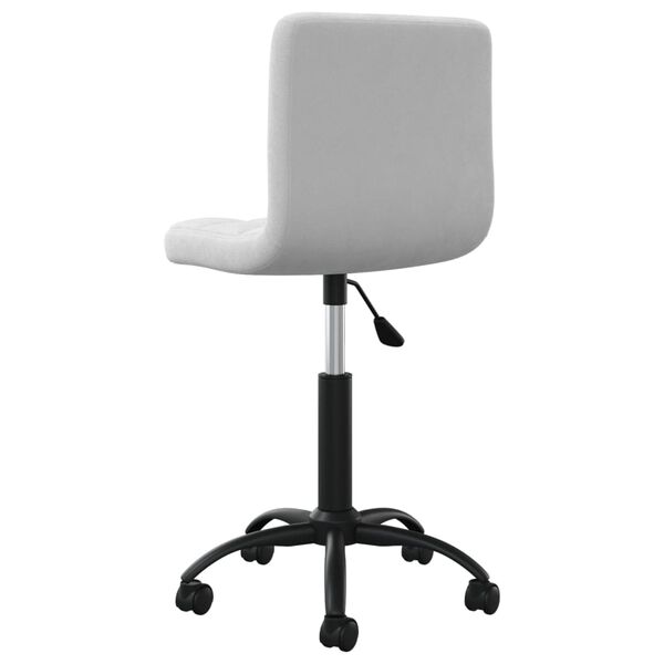 vidaXL Swivel Office Chair Light Grey Velvet