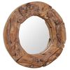 vidaXL Decorative Mirror Teak 60 cm Round