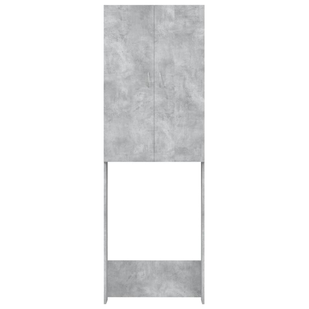 vidaXL Washing Machine Cabinet Concrete Grey 64x25.5x190 cm
