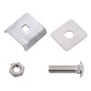 vidaXL Grid Mat Connector 25 Sets Silver