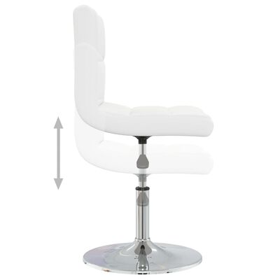 vidaXL Bar Stool White Faux Leather, white vidaXL Bar Stool White Faux Leather