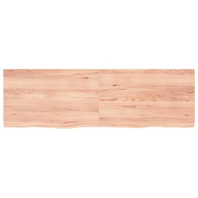vidaXL Bathroom Countertop Light Brown 160x50x(2-4)cm Treated Solid Wood
