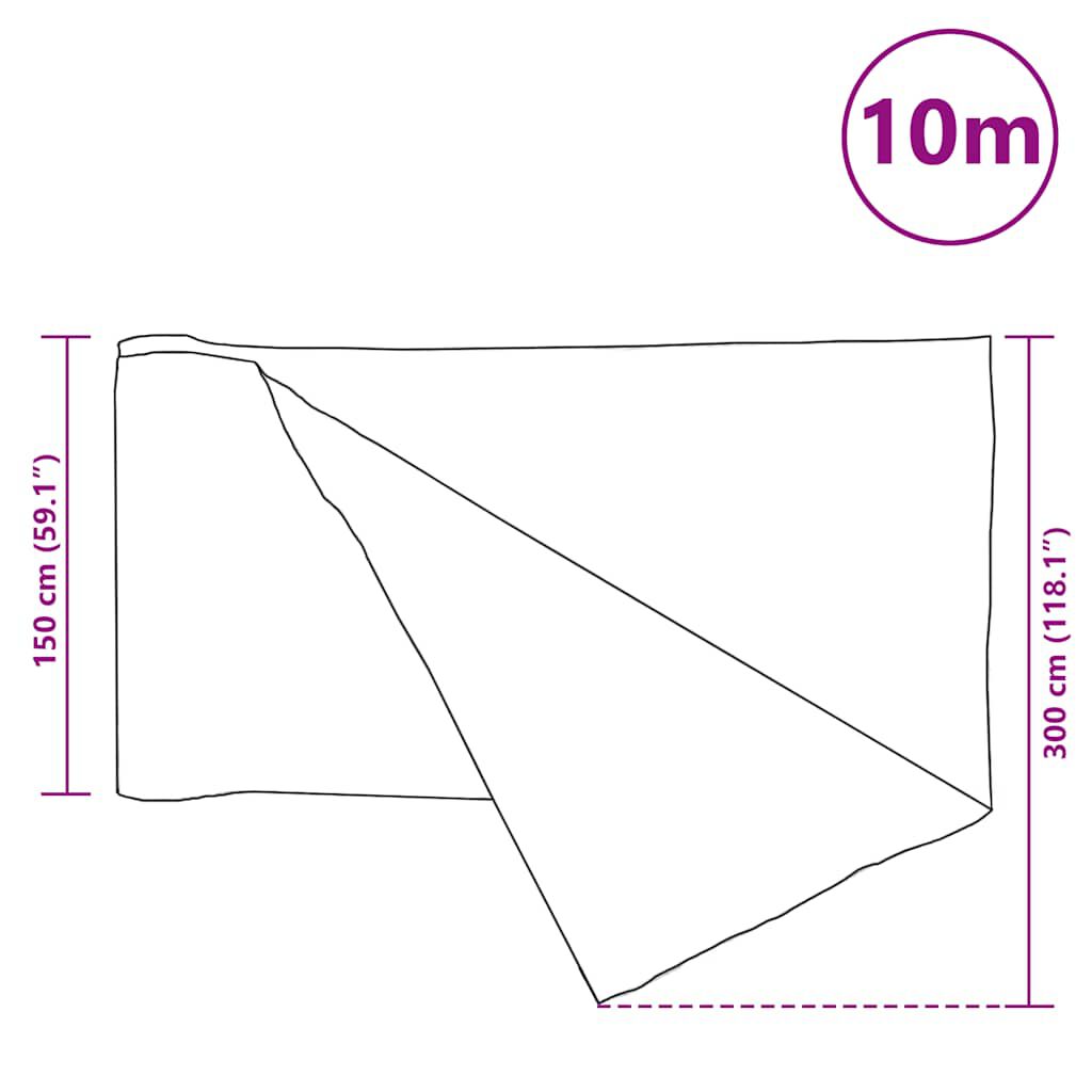vidaXL Privacy Net Black 1.5x10 m HDPE 75 g/m²
