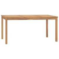 vidaXL Garden Dining Table 160x80x77 cm Solid Teak Wood