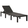vidaXL Sun Lounger with Cushion Plastic Anthracite
