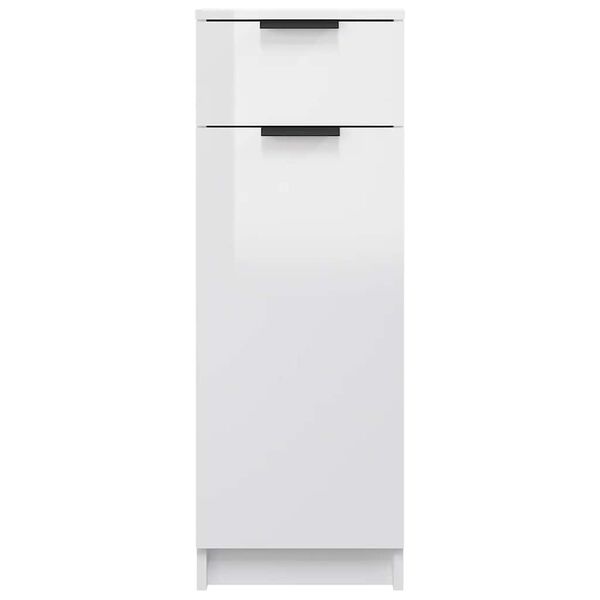 vidaXL Bathroom Cabinet High Gloss White 32x33.5x90 cm Engineered Wood
