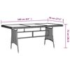 vidaXL 7 Piece Outdoor Dining Set Poly Rattan Black