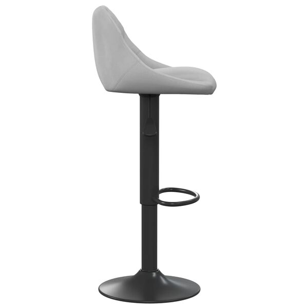 vidaXL Bar Stools 2 pcs Light Grey Velvet