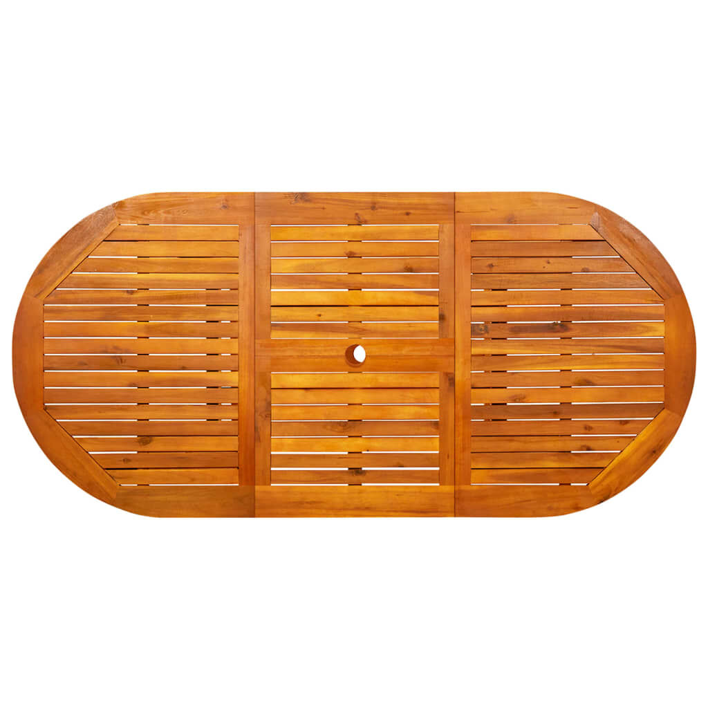 vidaXL Garden Dining Table (120-170)x80x75 cm Solid Acacia Wood