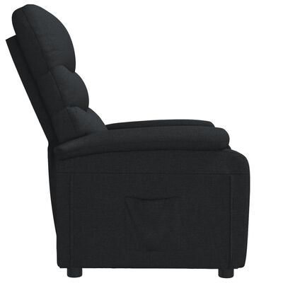 vidaXL Recliner Chair Black Fabric, black vidaXL Recliner Chair Black Fabric