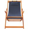 vidaXL Folding Beach Chairs 2 pcs Blue Fabric